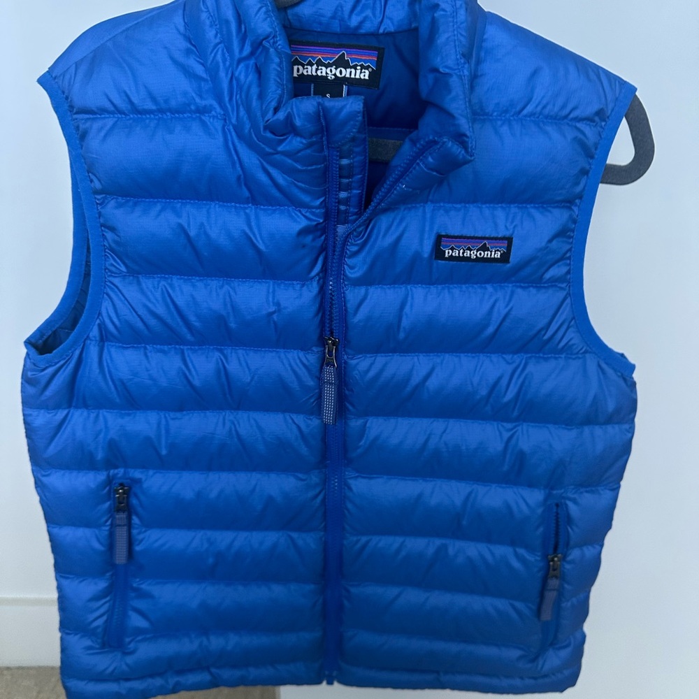 Patagonia Blue Puffer Vest Kids Size 7-8